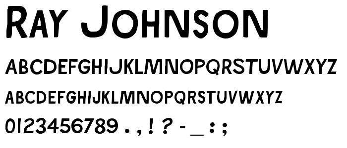 Ray Johnson font